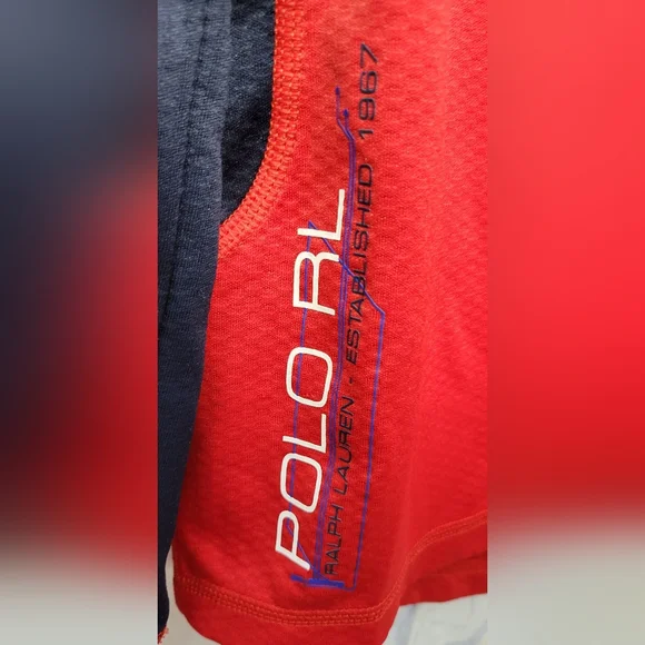Polo RL Ralph Lauren 1/4 Zip Pullover Sweater Red Size Large - Picture 4 of 6